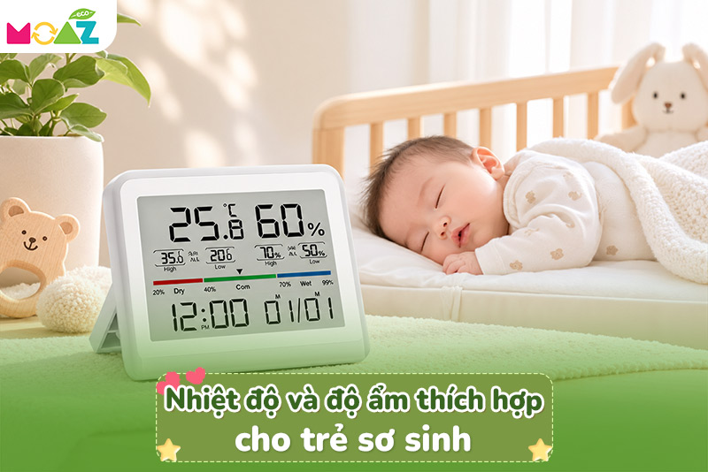 Nhiệt độ thích hợp cho trẻ sơ sinh là bao nhiêu?