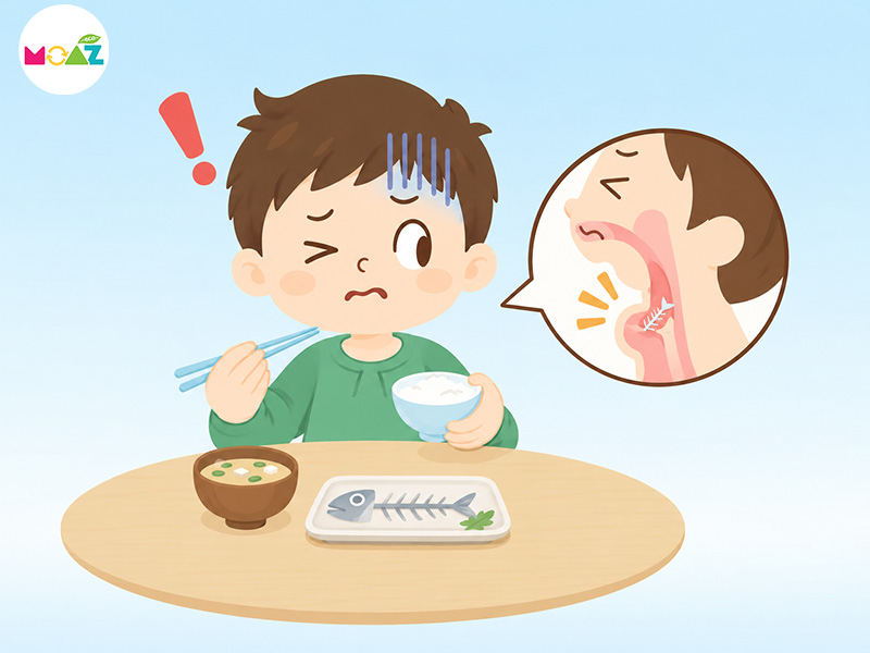 Dấu hiệu nhận biết trẻ bị hóc xương cá